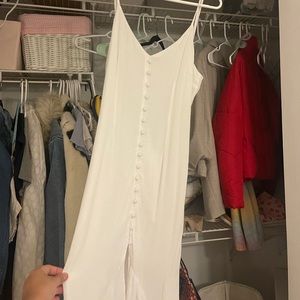 White tank top maxi dress